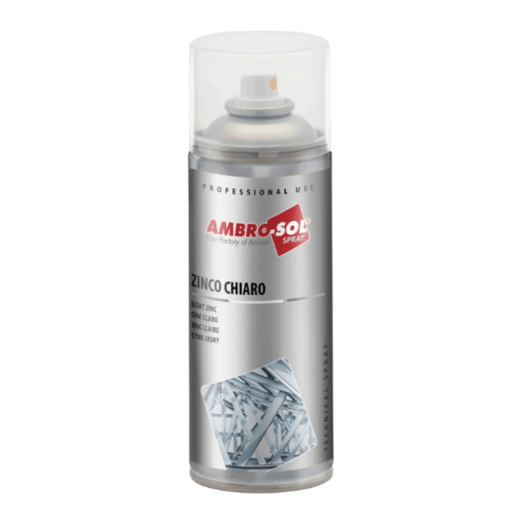 Ambro-Sol Spray Galvanizador Frío Zinc 98% Gris Claro 400 ml: Protección efectiva para metales contra la oxidación.