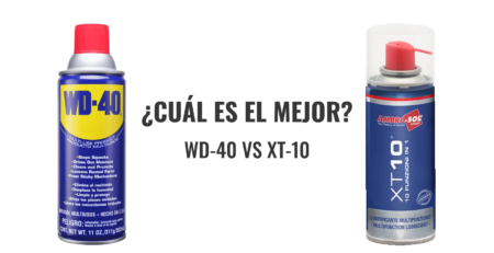 Imagen comparativa de lubricantes multiusos WD-40 vs XT-10 de Ambro-Sol.