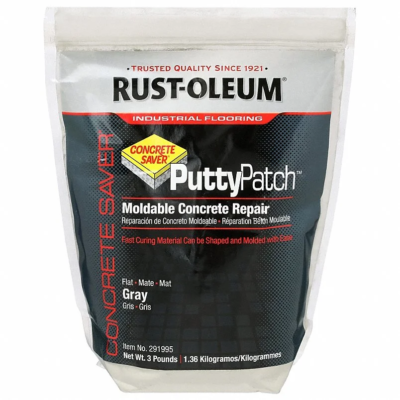 RUST-OLEUM Putty Patch de 3 lb, compuesto de reparación de hormigón en bolsa.