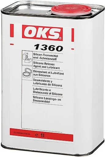 OKS 1360 desmoldante de silicona transparente en botella de 1 litro