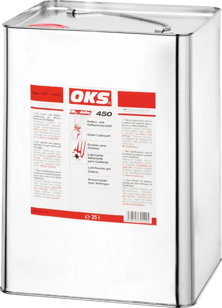 OKS 450 lubricante adhesivo para cadenas 25 L transparente de alto rendimiento