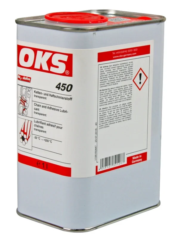 Lubricante adhesivo OKS 450 1 litro transparente para cadenas y guías