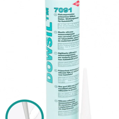 Adhesivo de silicona DOWSIL 7091 blanco 310 ml para uniones industriales