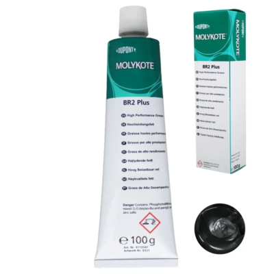 Grasa Molykote BR-2 Plus NLGI-2 negra 100 g para maquinaria industrial