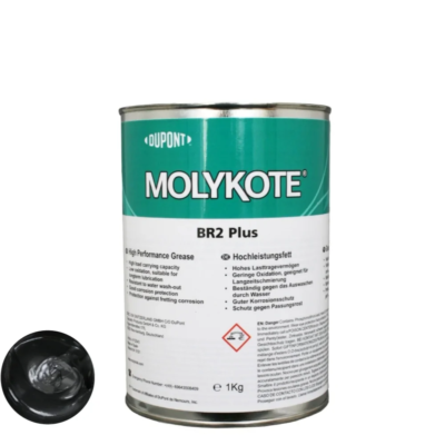 Grasa Molykote BR-2 Plus negra NLGI-2 1 kg para cargas y vibraciones extremas