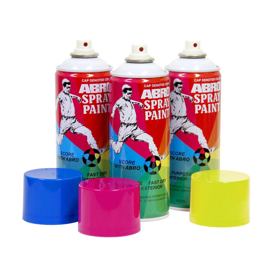 Pintura en spray Fluorescente ABRO de 400 ML – Acabado uniforme, rápido y duradero.