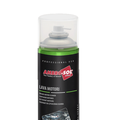 Limpiador de motores Ambro-Sol spray 400ml para eliminar grasa y aceite de motores.