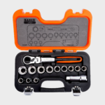 Set de dados pasantes Bahco S140T 14 piezas con carraca de cabeza flexible