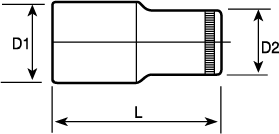 Dado poligonal largo Bahco 7805DM encastre 1/2 Dynamic Drive