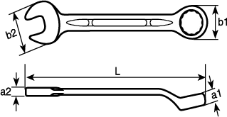 Llave mixta plana Bahco modelo 111 de acero vanadio con perfil Dynamic Drive