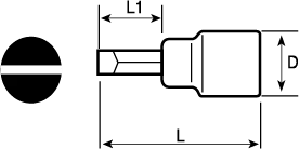 Dado de punta hexagonal Bahco 7809M encastre 1/2 cromado