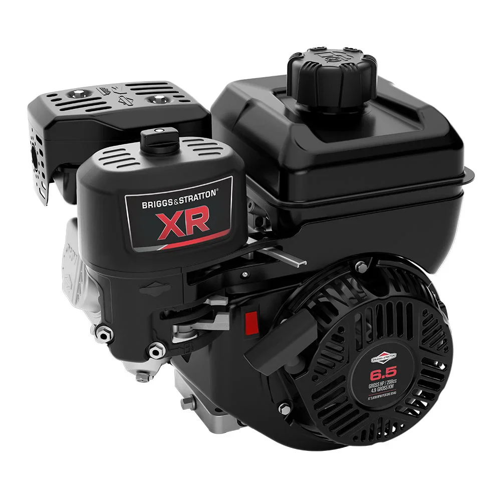 Motor horizontal Briggs & Stratton XR 6.5 HP 208 CC con tecnología OHV y camisa de cilindro de hierro fundido.
